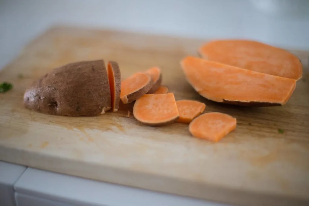 sliced sweet potatoes as natural energy booster